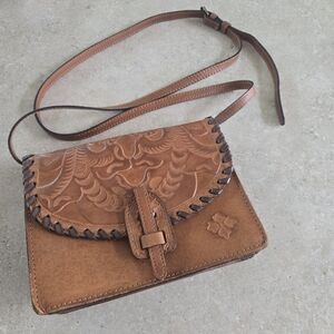Patricia Nash  Brown Leather Crossbody Bag